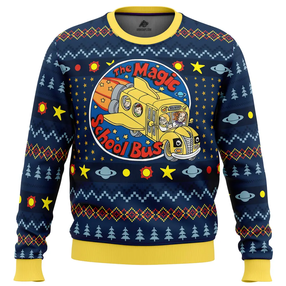 Wahoo the magic school bus ugly christmas sweater